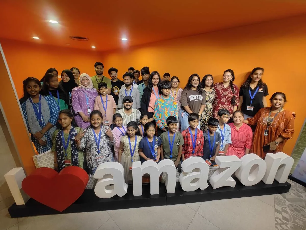Aadarana children on an awareness visit to a corporate campus
